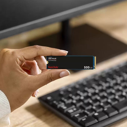SanDisk SSD Plus 500GB M.2 NVMe PCIe 3.0 x4 Interl SSD Solid State Drive with 2400MB/s Read and 1500MB/s Write Speed, Windows 10 Compatible and Western Digital Dashboard Support