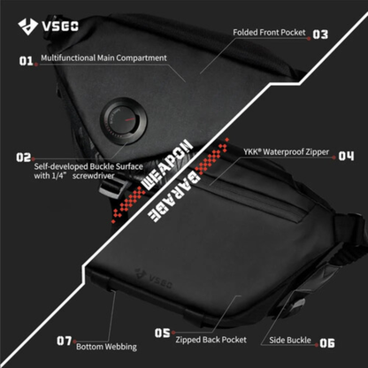 VSGO 4L Black Snipe Camera Day Sling Bag | V-BP05L