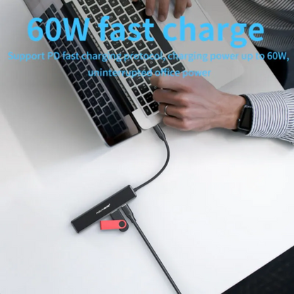 ACASIS 5-in-1 USB 3.0 to Type C Hub HD 5-Port with TF SD Card Reader, 4K 60Hz HDMI, 60W PD Fast Charging, and Up to 10Gbps High Speed Data Splitter Docking Station for Laptop, PC, Desktop | CM069 CM070