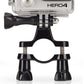 GoPro Roll Bar / Handlebar + Seatpost Clamp Mount for Pipe or Pole with 3 Way Pivot Arm and Protective Liners for GOPRO Action Cameras | GRBM30, GRH30
