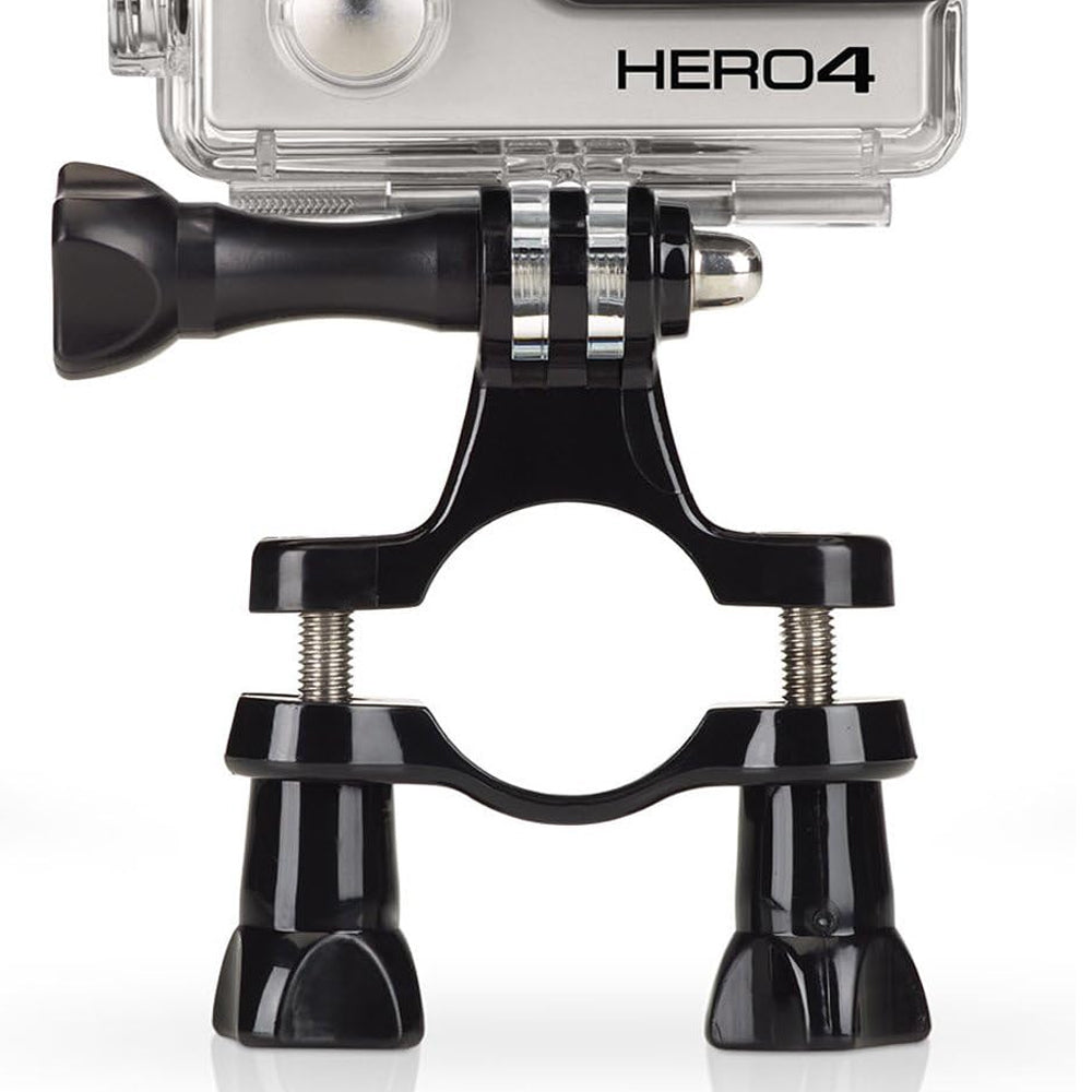 GoPro Roll Bar / Handlebar + Seatpost Clamp Mount for Pipe or Pole with 3 Way Pivot Arm and Protective Liners for GOPRO Action Cameras | GRBM30, GRH30