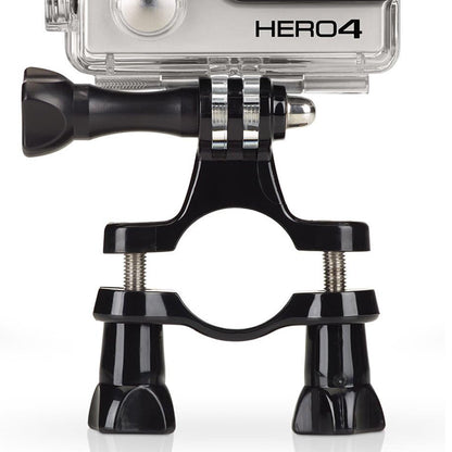 GoPro Roll Bar / Handlebar + Seatpost Clamp Mount for Pipe or Pole with 3 Way Pivot Arm and Protective Liners for GOPRO Action Cameras | GRBM30, GRH30