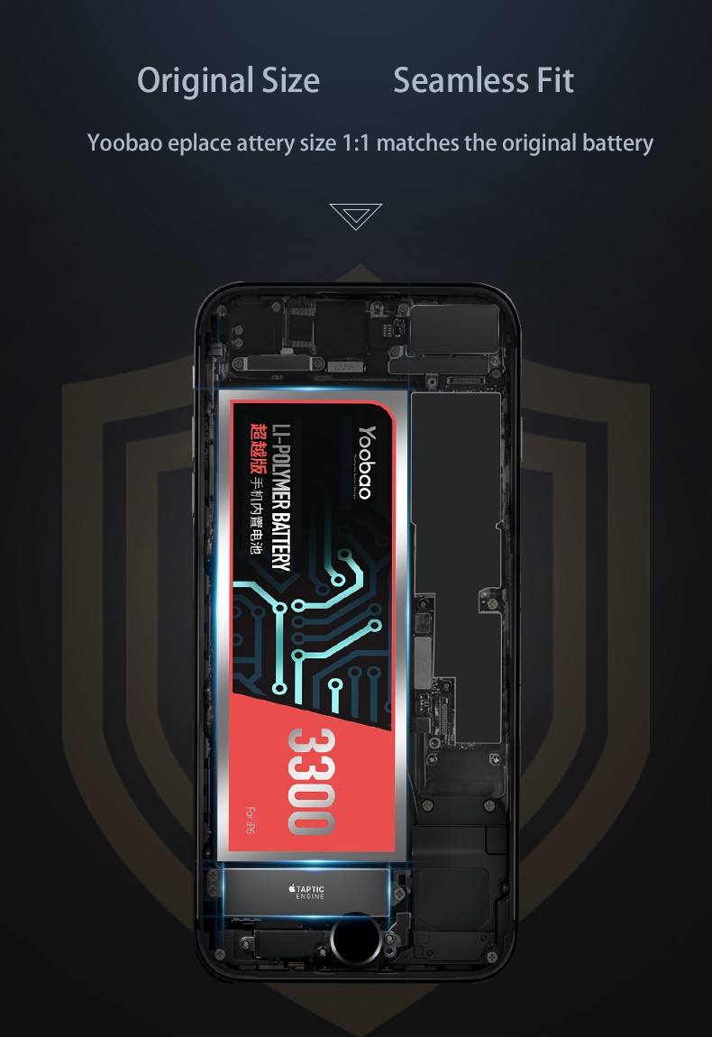 Yoobao 3400mAh ATL Version Battery Replacement for iP 6 Plus Smartphone