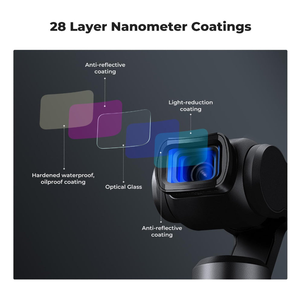 K&F Concept 1.2x Wide DJI Osmo Pocket 3 Amorphic Cinematic Magnetic Lens Filter with Waterproof Anti-Scratch Coating, Blue Streak Effect and AGC Optical Glass