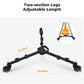 K&F Concept Heavy Duty Aluminum Alloy Universal Tripod Dolly 3 Wheel Base with Buckle Locks, 2 Section Legs, 20Kg Max Load Capacity for Studio Equipment