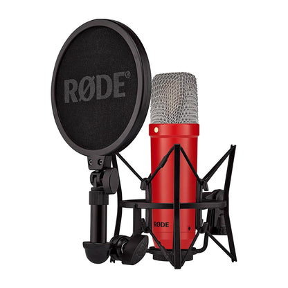 Rode NT1 Signature Cardioid Condenser Studio Microphone with HF6 1" Large Diaphragm Capsule, XLR 3-Pin Output, Phantom Powered for Recording, Podcasting, Live Streaming