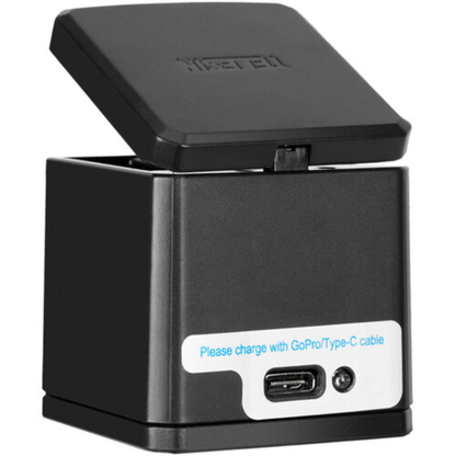 TELESIN GoPro HERO8 / 7 / 6 / 5 Black Triple Bay Battery Charger Box Case with Simultaneous Charging, LED Indicator, USB Type-C Port