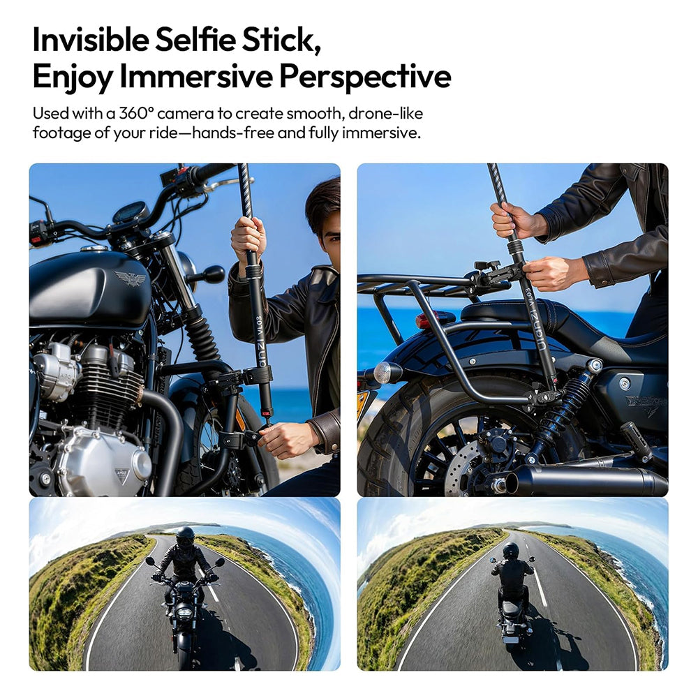 Ulanzi VL03 Motorcycle Bike Panoramic Selfie Stick Monopod for insta360 One X2 X3 | T119