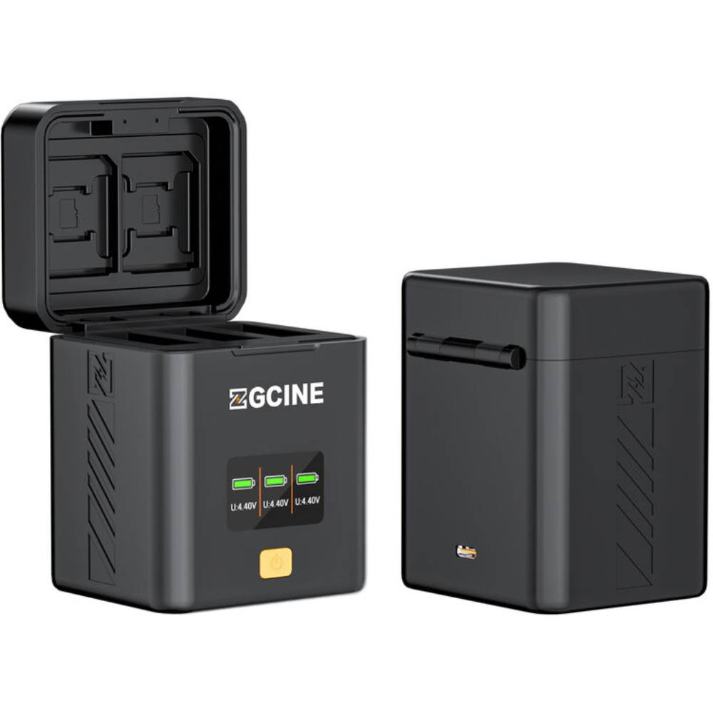 ZGCINE PS-OM3 Triple Bay Charging Case for DJI OSMO Action 3 / 4 / 5 Pro / 6 and Osmo360 Batteries