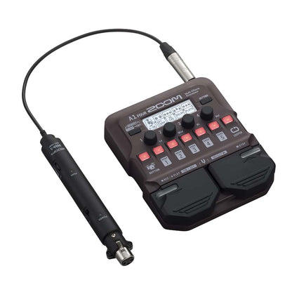 Zoom A1 Four Acoustic Instrument Multi-Effect Processor for Acoustic Guitar, Saxophone, Trumpet, Violin, Harmonica, and Acoustic Bass with 80+ Effects, Looper, and Drum Machine