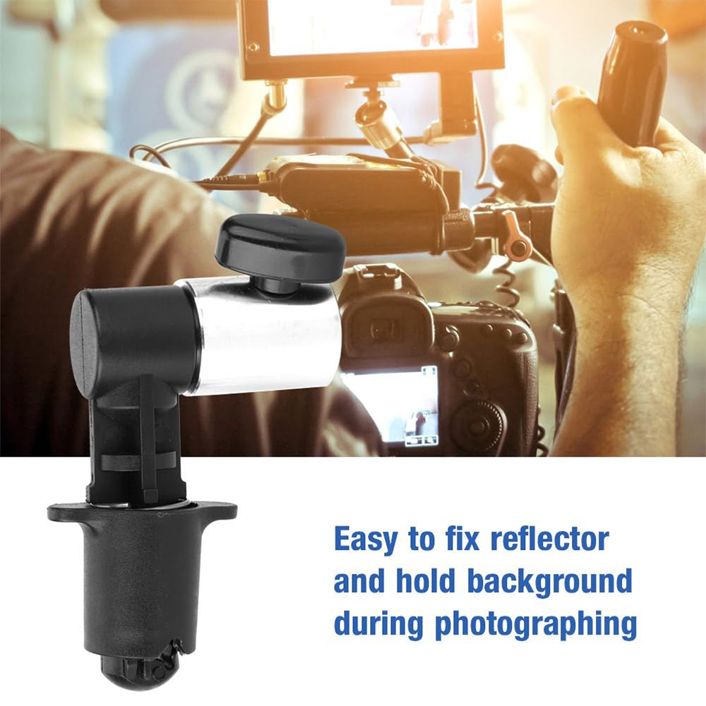 Pxel Reflector Clamp + ABS Plastic Spring Clamp for Backdrops, Reflectors, Background Holder & Aluminum Alloy Mount Hole for Tripod & Light Stand | AA-LS14