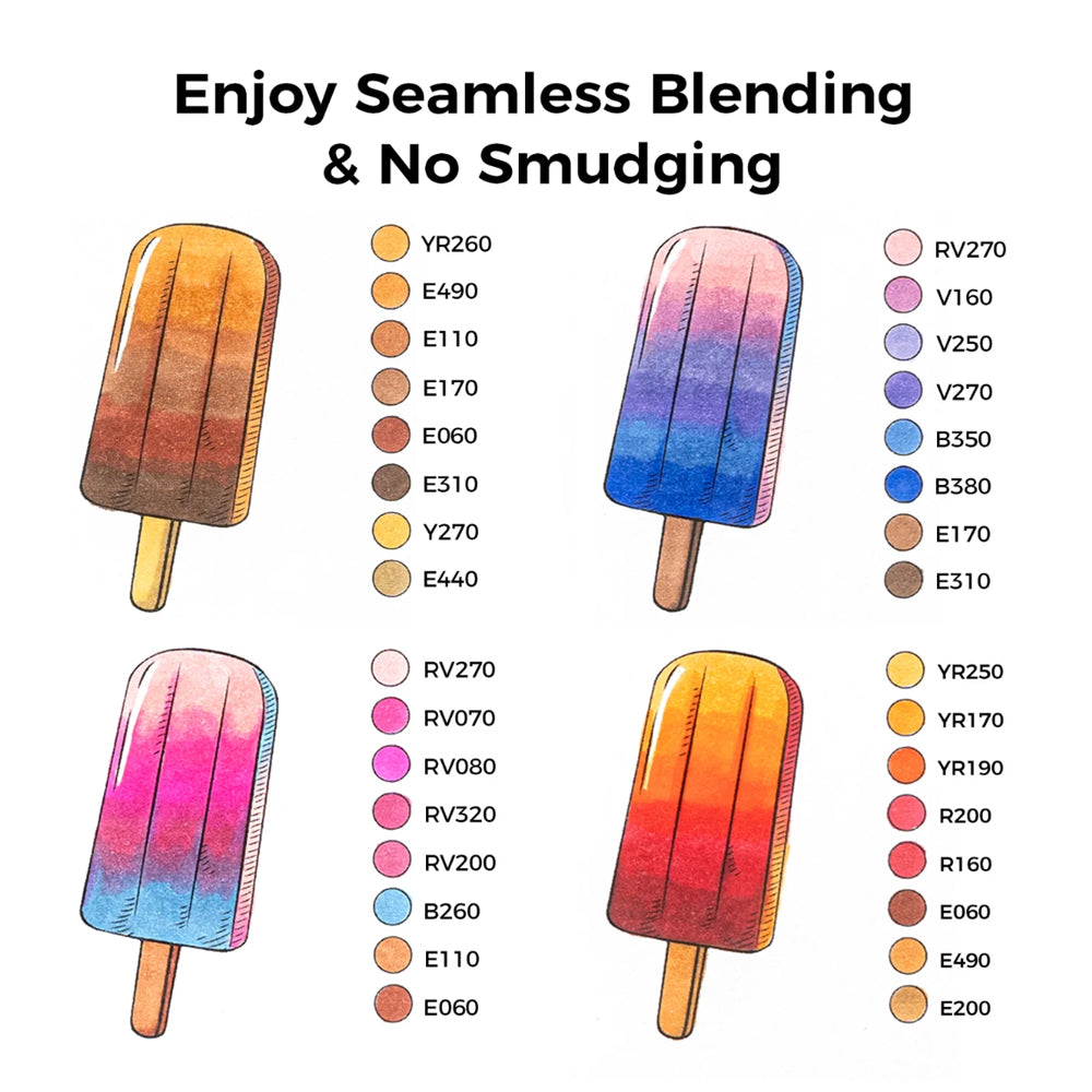 Ohuhu Honolulu Series Alcohol Based 48 Mid-Tone Colors plus Colorless Blender Dual Tipped Brush Markers for Coloring and Illustration for Kids and Adults (Brush and Chisel) Y30-80403-66