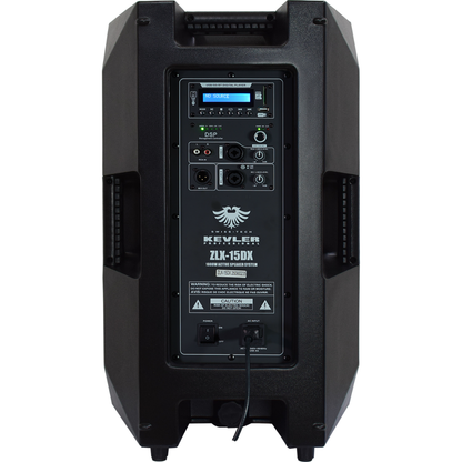 KEVLER ZLX-15DX (PAIR) 15" Active Powered PA  Speaker 1000W Class D Bluetooth USB DSP Full Range
