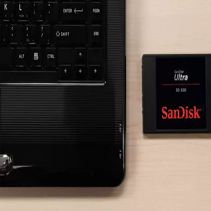 SanDisk Ultra 3D 1TB 2.5" SATA III SSD Solid State Drive with 3D ND Flash Memory, 560MB/s / 520MB/s Read and Write Speed, nCache 2.0 Technology and Shock, Vibration and Temperature Resistant