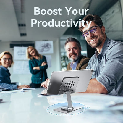 Vention Articulating Aluminum Alloy Tablet and Phone Holder Desk Stand with 360 Degree Rotatable for iPad, iPhone, Galaxy Tab, Android Smartphones etc. | KSDH0