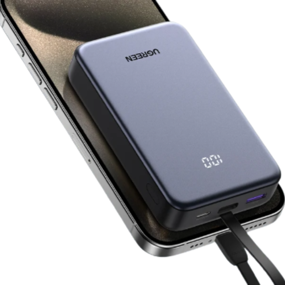 UGREEN Zapix 20000mAh Power Bank w/ Built-in USB-C Cable 22.5W Fast Charge 20W PD | PB505 (45762)