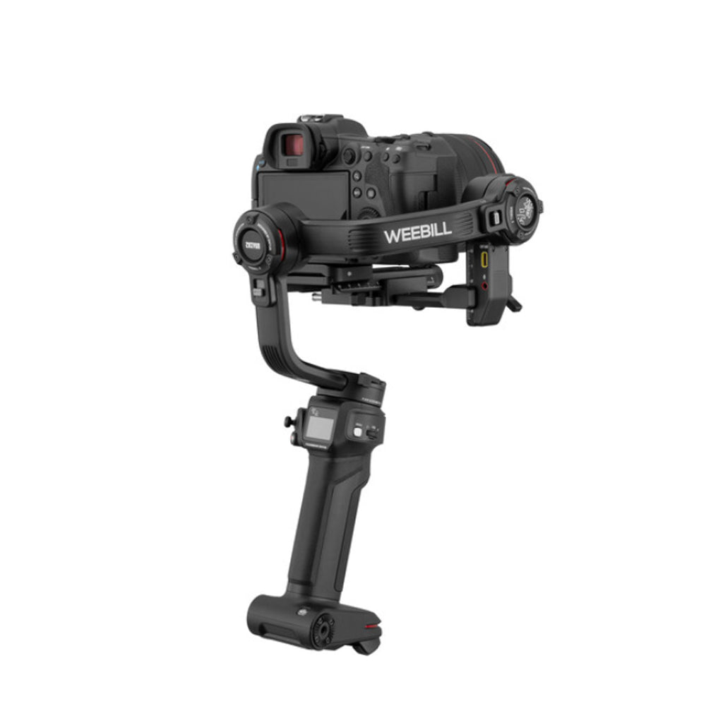 Zhiyun Weebill 3 Camera 3-Axis Handheld Gimbal Stabilizer with Built-in Bi-Color LED Fill Light & Noise Cancelling Hi-Fi Microphone, 21 Hours Battery Life, Dual Quick Release Plate System, PD Fast Charging, Multifunction Control Wheel
