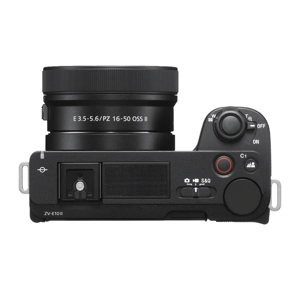 Sony ZV-E10 II Body with 16–50mm f/3.5–5.6 OSS II Lens E-mount Vlogging Mirrorless Camera Kit 26MP APS-C Exmor R CMOS Sensor BIONZ XR Image Processor 4K 60fps Video Recording Articulating LCD Touch Screen 3-Capsule Microphone | ZVE10 II