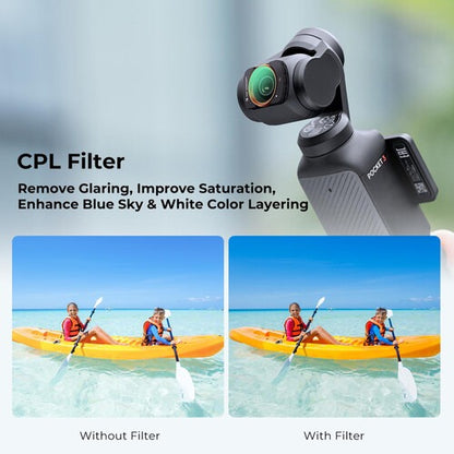 K&F Concept Nano-X Series Optical Glass Lens Filter for DJI Osmo Pocket 3 Camera CPL Circular Polarizer / UV Ultraviolet / 1/4" Black Mist Diffusion Filters with Quick Swap Magnetic Aluminum Frame & Multi-Layer Protection Coating | JG Supersto