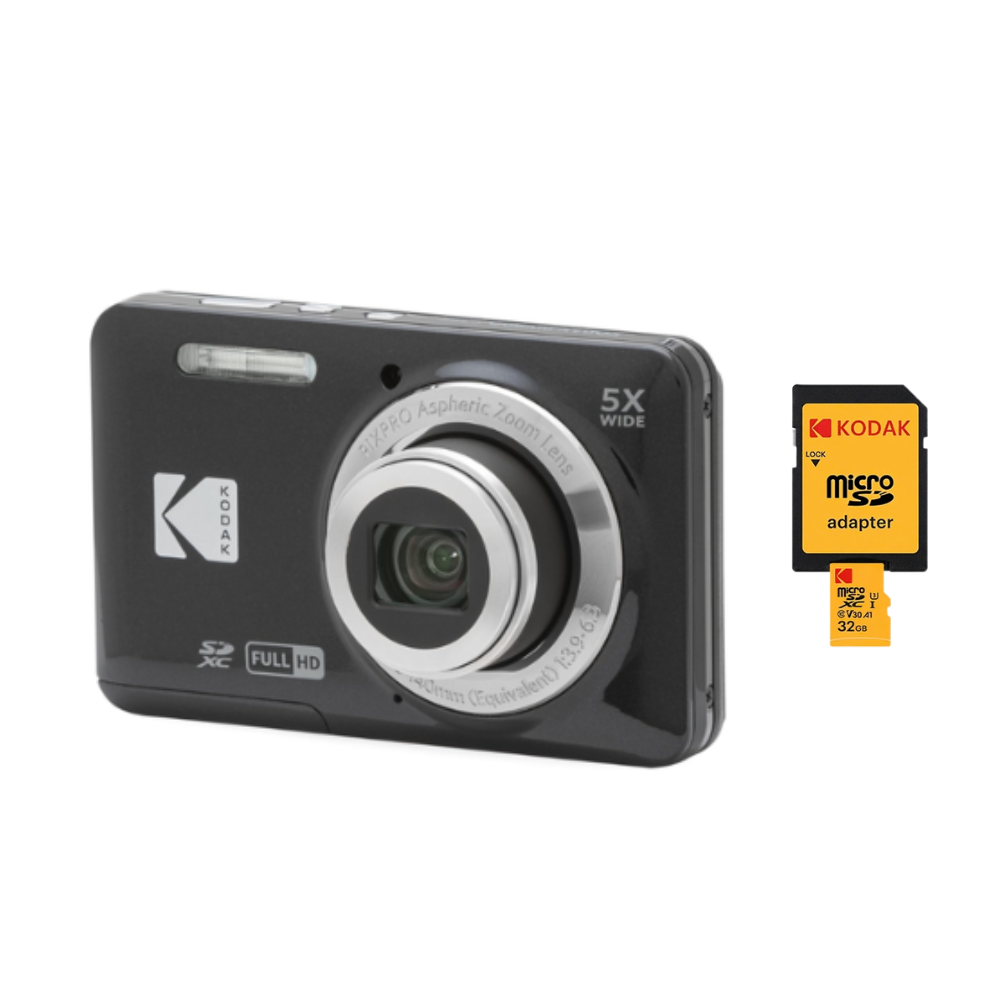 KODAK PIXPRO FZ55 Compact Digital Cameras with 13MP/16MP CMOS Sensors, Up to 5x Optical Zoom & 28mm Wide Angle Lens, Full HD Video, Rechargeable Li-Ion Battery