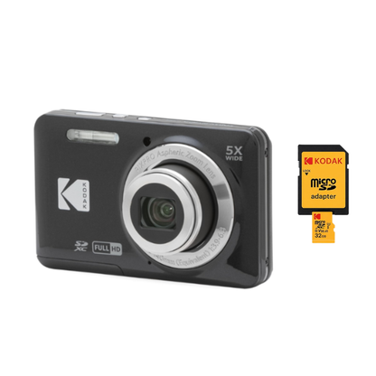 KODAK PIXPRO FZ55 Compact Digital Cameras with 13MP/16MP CMOS Sensors, Up to 5x Optical Zoom & 28mm Wide Angle Lens, Full HD Video, Rechargeable Li-Ion Battery