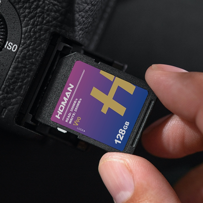 HOMAN 128GB 64GB SD Memory Card SDXC UHS-II U3 V90 Class 10 with 300MB/s Read | 280MB/s Write Speeds