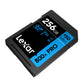 Lexar Professional 256GB High Performance 800x PRO Blue Series SDXC UHS-I U1 V30 Class 10 Memory Card with 4K, Full HD and 3D Video Support, 150MB/s Read, 45MB/s Write Speeds for Photography and Videography