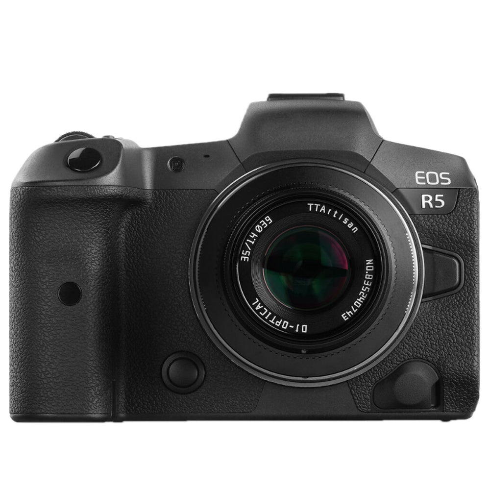 TTArtisan 35mm F/1.4 APS-C Format Canon RF Mount Prime Lens Large Aperture Sonr Optical Design Full Metal Body, MF Manual Focus, 11" Focus Distance, Clicked Aperture Ring for Smooth Bokeh & Low Light Photography | Black, Silver