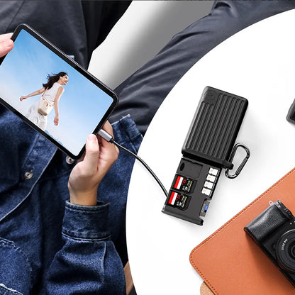 Ulanzi MCR-01 / MCR-02 USB Type-C 3.2 Gen2 High Speed Card Reader and Case for CFExpress A / B / SD 4.0 / TF and no Sim Multi Slot with 10Gbps Data Transfer, IP54 Rating Card Holders for Windows, macOS, iOS, Android, Linux and Chrome OS