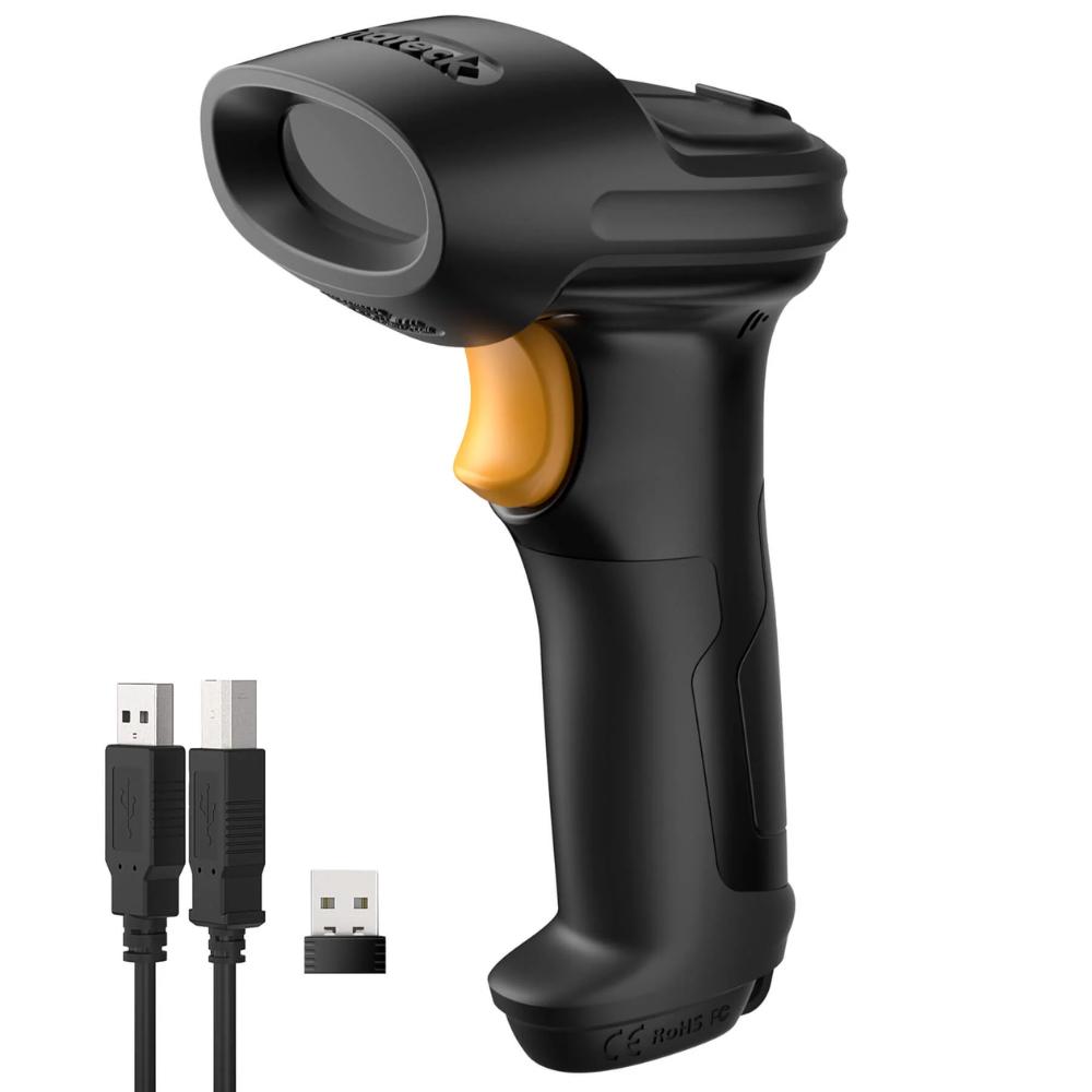 Inateck 1D 2D Wireless Bluetooth Barcode Scanner Plug & Play Laser Scan and Smart AI Mobile App Support | BCST