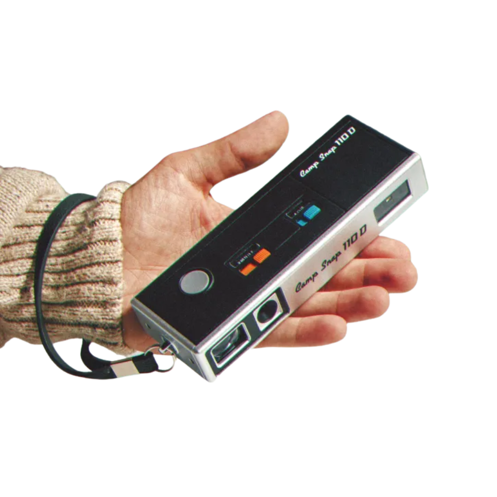 Camp Snap 110D Vintage Style Retro Screen-Free Digital Camera | Black in Black, Dreamsicle