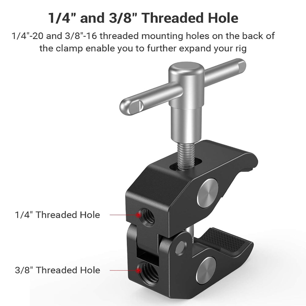 SmallRig 9.8-Inch  Aluminum Magic Arm & Super Clamp Kit with Ball Head for Cameras, Field Monitors, Video Lights, Microphones, Light Stands, Tripods, Desktop & Mounting Tubes & Rails | KBUM2732B