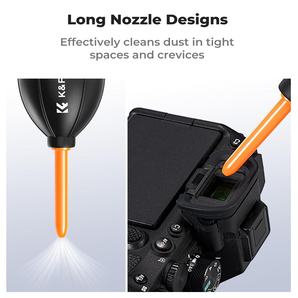 K&F Concept Air Dust Blower Lens and DSLR Mirrorless Camera Cleaner with Long Nozzle Design