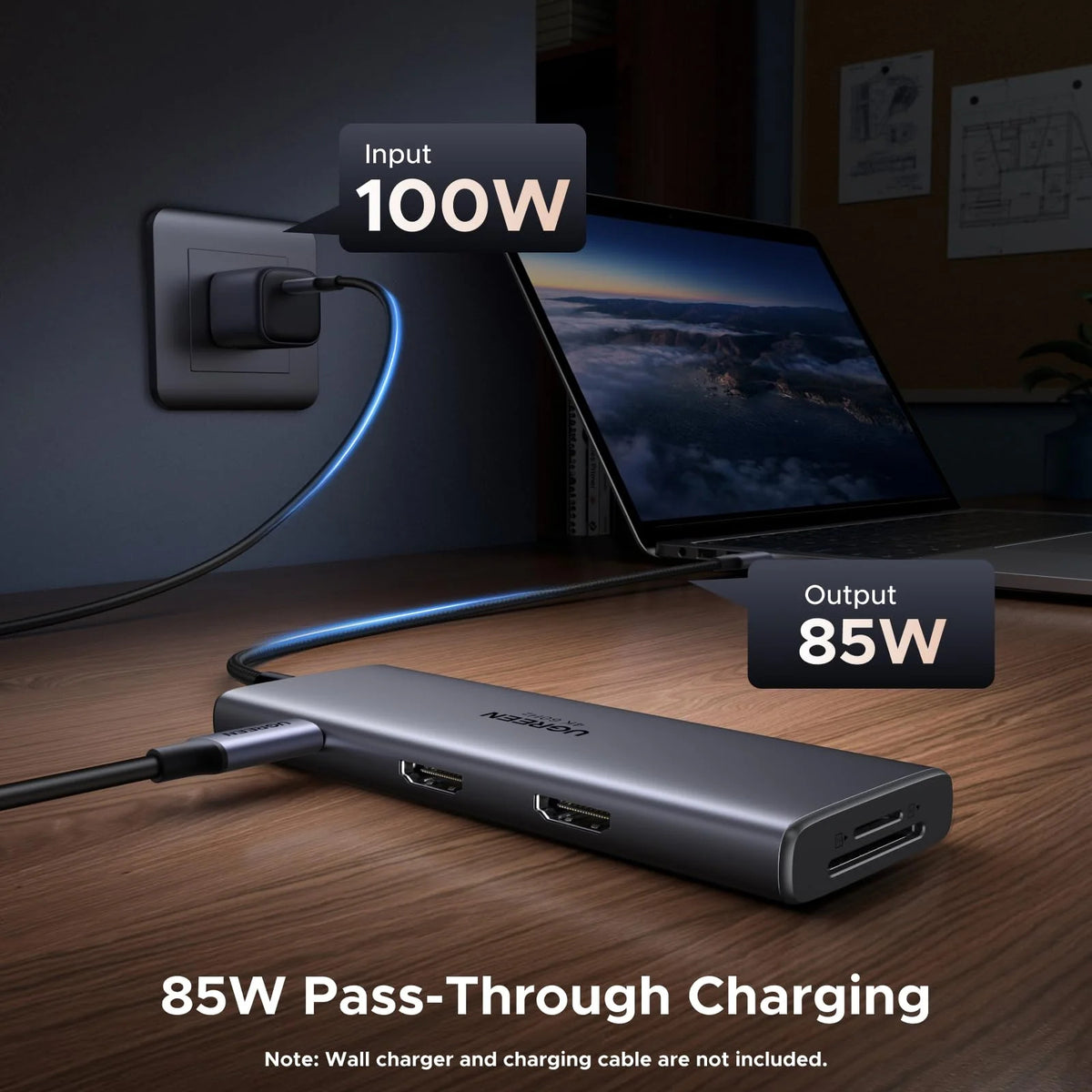 UGREEN Revodok 9-in-1 USB-C Docking Station w/ Dual 4K 60Hz HDMI, SD/TF, PD 100W, 5Gbps Hub | CM498A