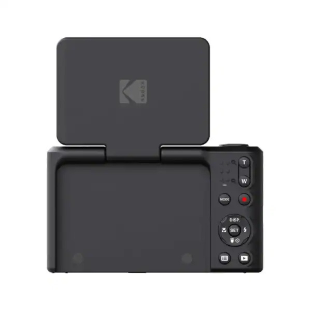 KODAK PIXPRO C1 Compact Digital Camera with 16GB TF Card & Card Reader Bundle Set, 180° LCD Flip Screen, 26mm Fixed Focus Lens, 4x Digital Zoom, 13MP CMOS Sensor, Full HD Video, Built-In Li-Ion Battery | Black Brown