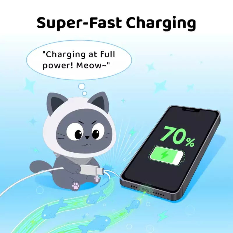 UGREEN Uno 45W USB-C GaN Fast Charger with Little Cat Face Design | X640 (85691B)