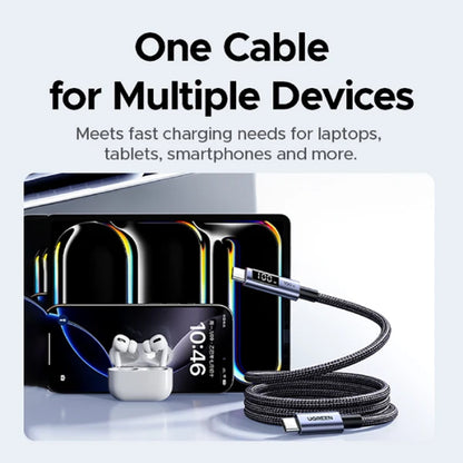 UGREEN 1 Meter USB-C to USB-C PD 3.0 Fast Charging Braided Cable with 100W 480Mbps | L529