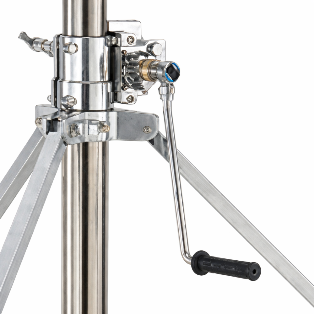 Dearkol MFD-6000 Cine Hand Crank Stand, 565cm Max Height, 65kg Load, Braked Wheels
