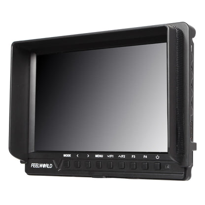 FEELWORLD FW760 7"" IPS On Camera Field LCD Video Monitor with 4K HDMI UHD SD Input / Output, 450Nits Brightness, Video Assist Functions,  L Series Fixed Battery Plate Mount Input Power for Videography