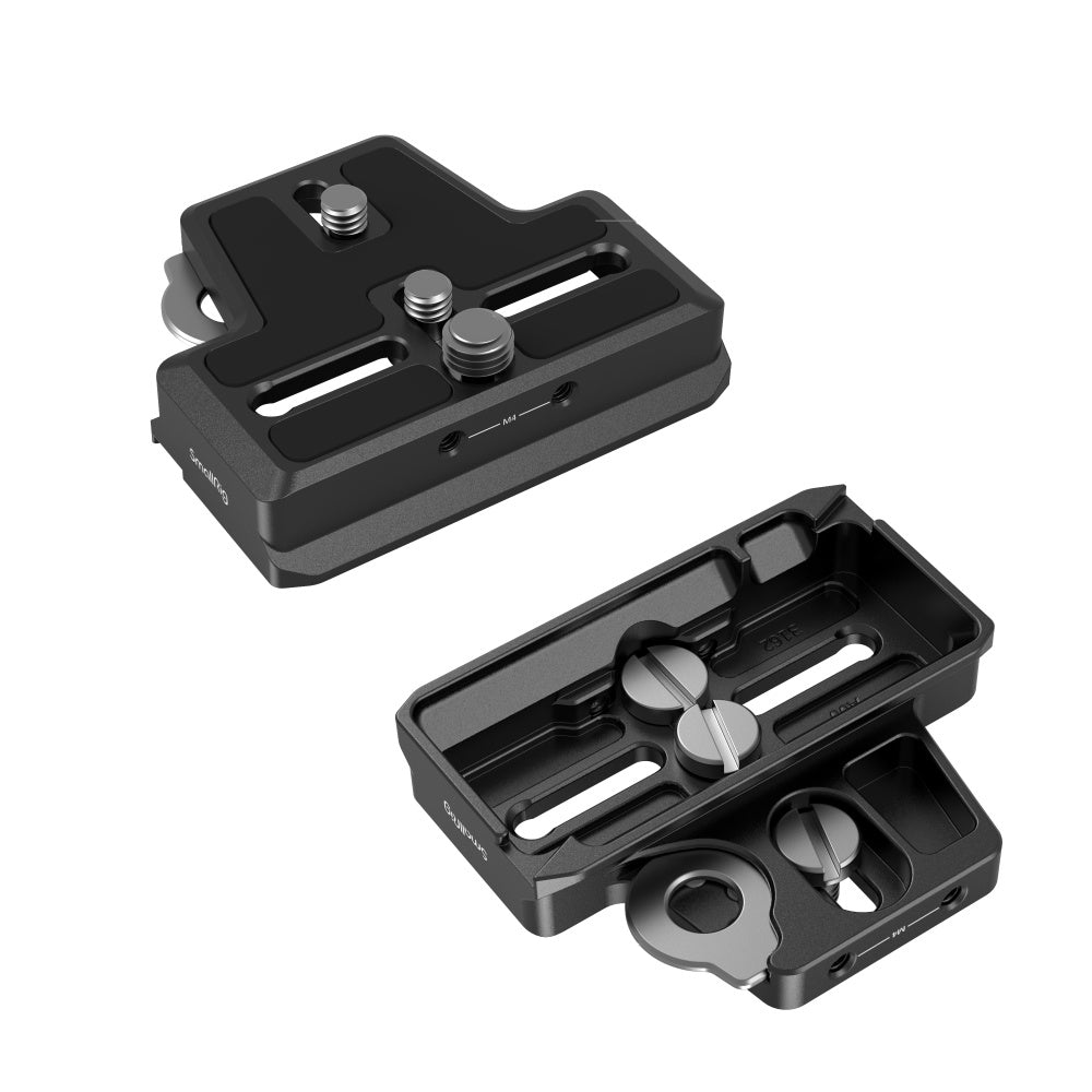 SmallRig Extended Arca-Type QR Quick Release Plate with Rubber Padding, Magnetic Flat Screwdriver and 1/4"-20 & 3/8"-16 Mounting Screws with Aluminum & Stainless Steel Construction for DJI RS 2/RSC2 Gimbals 3162B