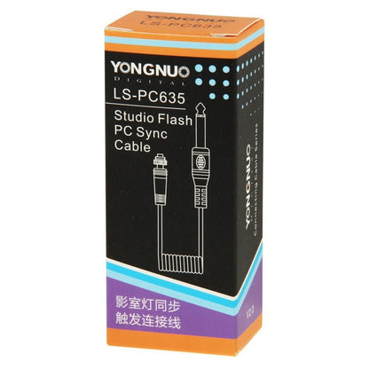 Yongnuo LS-PC635 Connector Sync cable 6.35mm + 3.5mm Adapter for Yongnuo RF603 YN622II RF605 & Studio Flash Strobes