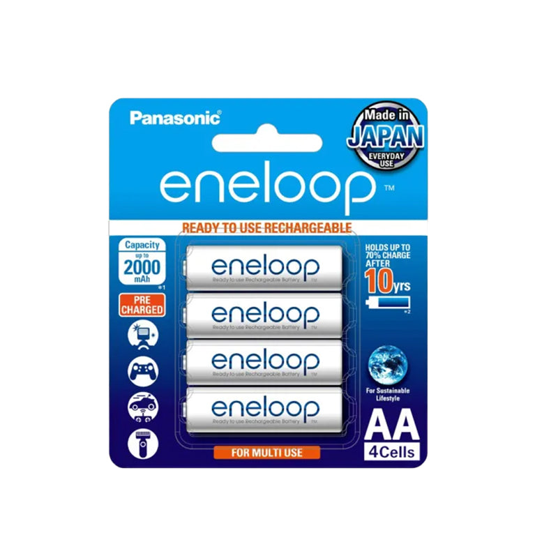 Eneloop AA Rechargeable Batteries x4 (White)