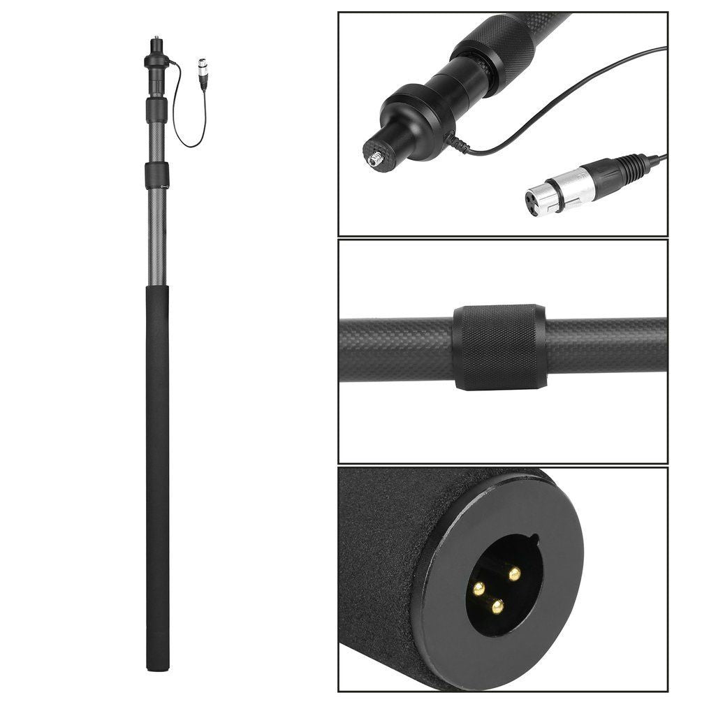 Boya BY-PB25 Carbon Fiber Boompole Microphone Pole With Internal XLR Cable