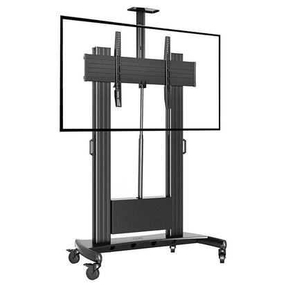 North Bayou TW100 Heavy Duty TV Cart (55" to 110") with Motorized Automatic Screen Lift TV Television Stand with AV Shelf for Large Flat Panel LCD LED TVs