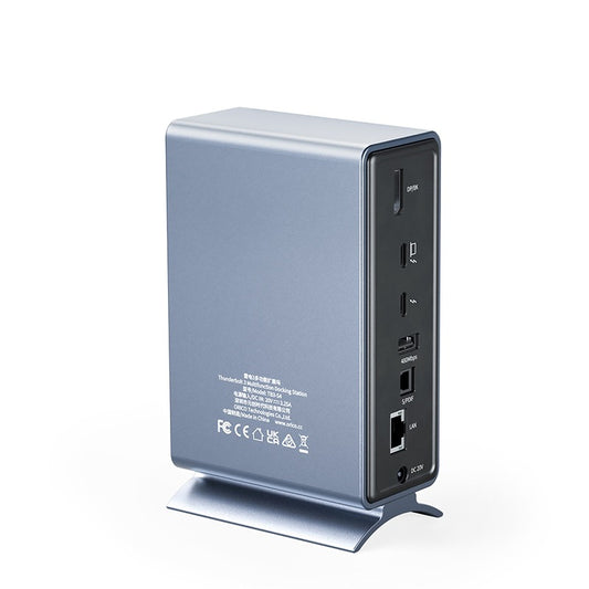 [CLEARANCE] ORICO TB3-S4 Thunderbolt 3 15-in-1 Multifunctional Docking Station with 40Gbps Fast Transfer Rate, 4K 60Hz UHD, Intel Certified, PD 60W, 10Gbps USB 3.1 Type C, USB-A 3.1 Gen 2, 3.5mm AUX, USB-A 2.0, 1000Mbps Ethernet, SD & TF Card Slot
