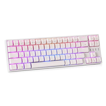 [CLEARANCE] Royal Kludge RK RK68 Plus RK871 RGB 68 Keys TKL Tri-Mode Bluetooth 5.1, Wired and 2.4Ghz Wireless Mechanical Gaming Keyboard with Hot Swappable Switches (Black, White) (Available in Blue, Red, Brown Switches)
