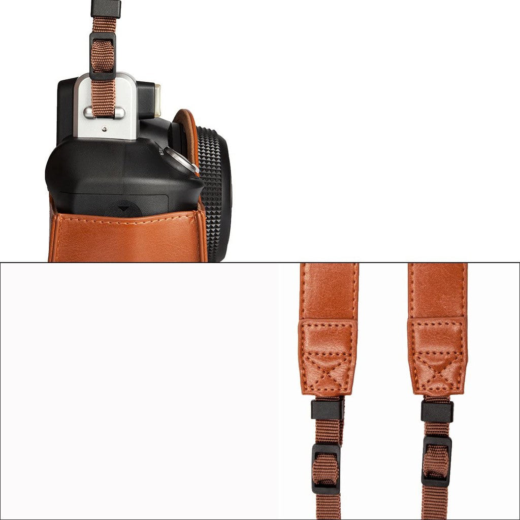 [CLEARANCE] Pikxi BW3 Fujifilm Instax Wide 300 Instant Camera Leather Bag Case Brown