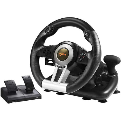 [CLEARANCE] PXN V3II / V3 Pro Racing Wheel 180 Degree Multi Platform USB Car Simulator V3Pro Race Steering Wheel and Pedals Set Kit for PS3, PS4, Xbox One, Xbox Series X/S, Nintendo Switch | Black, Orange, Powder Blue, Orange Blue, Yellow Black