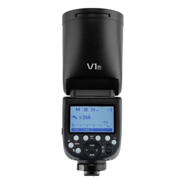 Godox V1 F V1Pro F Flash Speedlight TTL for FUJIFILM Camera with 76Ws Power Output, 2.4G Wireless Radio System, Built-In Modeling Lamp, Rechargeable Li-Ion Battery, Tilting & Rotating Round Head with Magnetic Modifier Mount for Photography