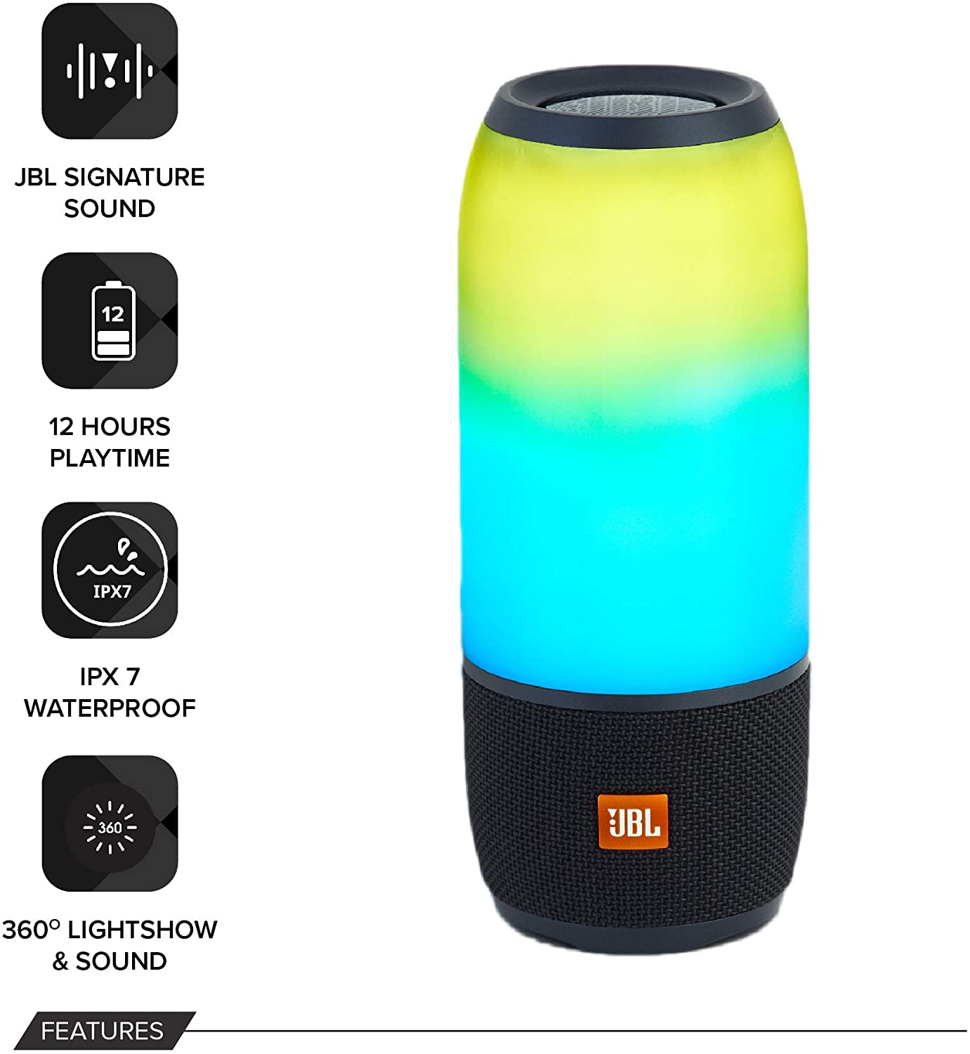 JBL Pulse 3 Wireless Bluetooth Speaker with 360° Sound and